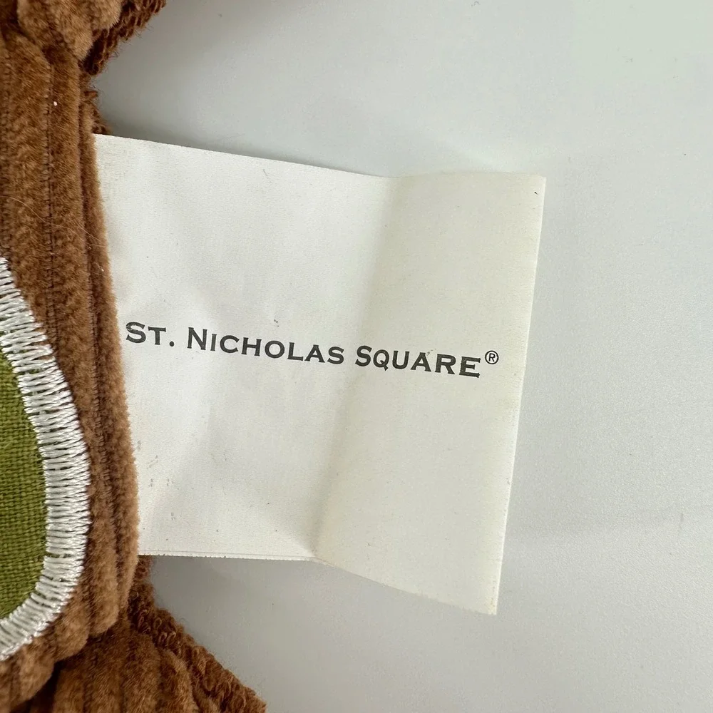 St Nicholas Square Gingerbread Girl Pot Holder Brown Corduroy Christmas Kitchen